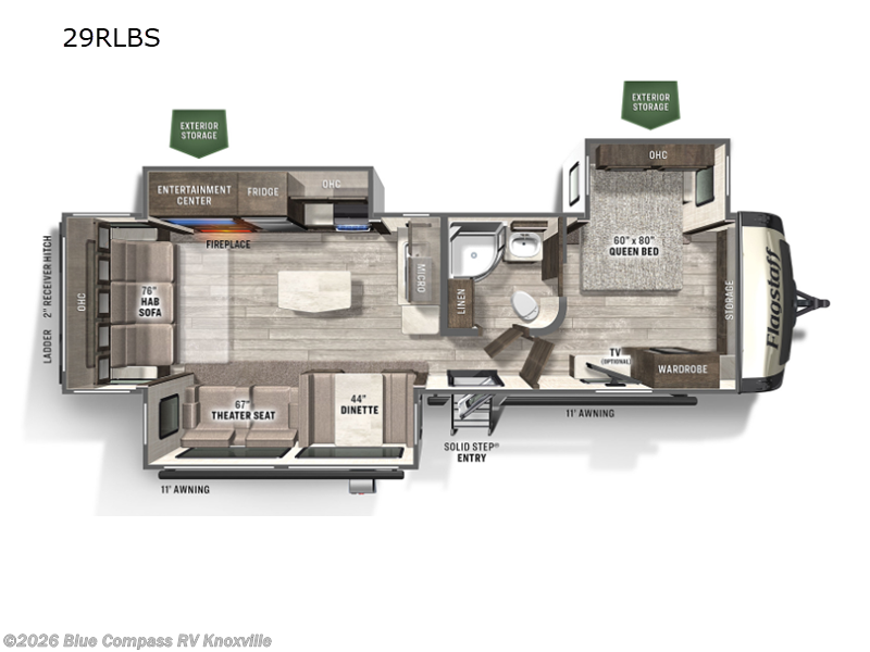 2022 Forest River Flagstaff Super Lite 29RLBS - Used Travel Trailer For Sale by Blue Compass RV Knoxville in Louisville, Tennessee features Slideout