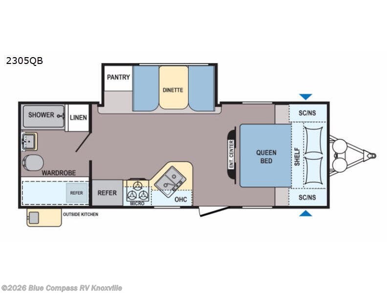 2018 Coleman Coleman Light 2305QB - Used Travel Trailer For Sale by Blue Compass RV Knoxville in Louisville, Tennessee features Slideout