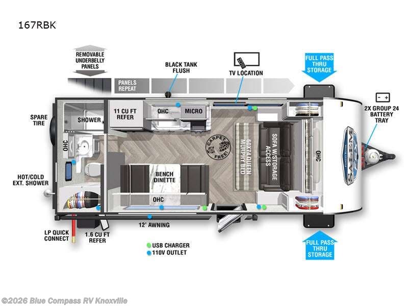 2022 Forest River Salem FSX 167RBK - Used Travel Trailer For Sale by Blue Compass RV Knoxville in Louisville, Tennessee