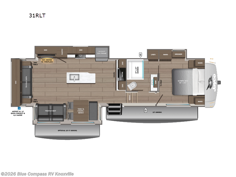 2027 Jayco Eagle 31RLT - New Fifth Wheel For Sale by Blue Compass RV Knoxville in Louisville, Tennessee features Slideout