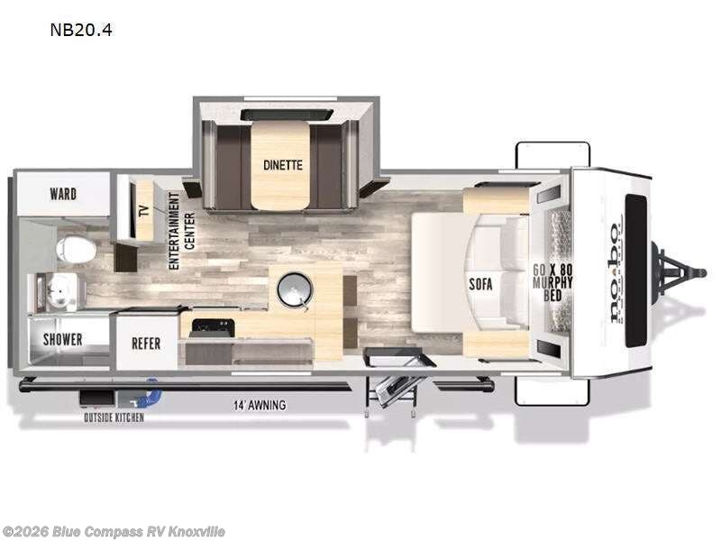2023 Forest River No Boundaries NB20.4 - Used Travel Trailer For Sale by Blue Compass RV Knoxville in Louisville, Tennessee features Slideout