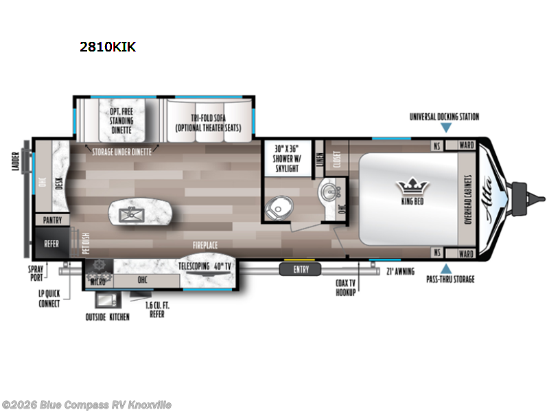 2022 Forest River Alta 2810KIK - Used Travel Trailer For Sale by Blue Compass RV Knoxville in Louisville, Tennessee features Slideout