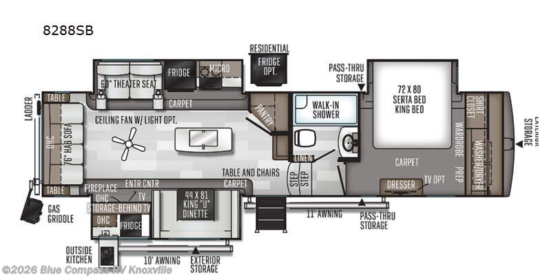 2020 Forest River Rockwood Signature Ultra Lite 8288SB - Used Fifth Wheel For Sale by Blue Compass RV Knoxville in Louisville, Tennessee features Slideout