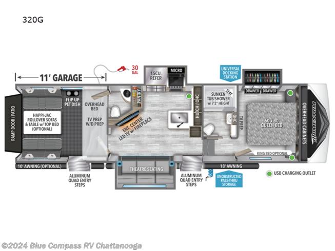 2024 Grand Design Momentum G-Class 320G - New Toy Hauler For Sale by Blue Compass RV Chattanooga in Ringgold, Georgia