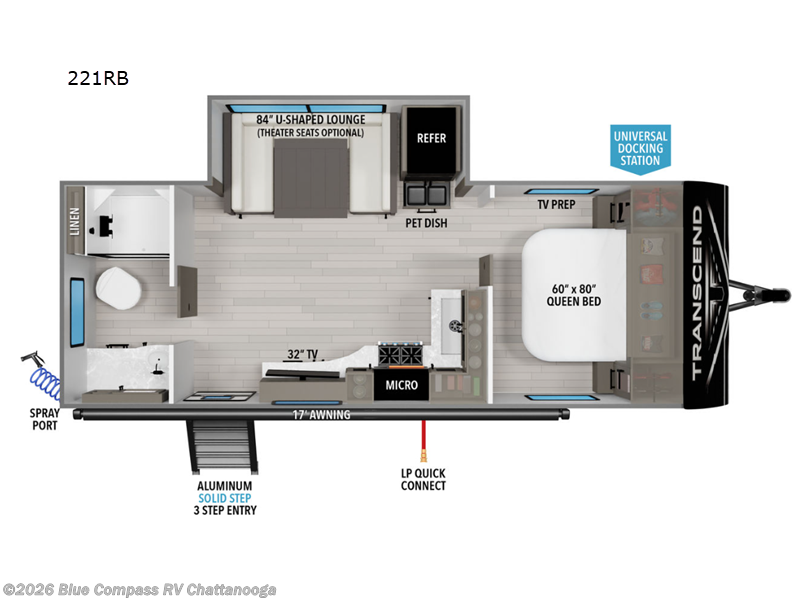 2025 Grand Design Transcend Xplor 22RBX - New Travel Trailer For Sale by Blue Compass RV Chattanooga in Ringgold, Georgia features Slideout
