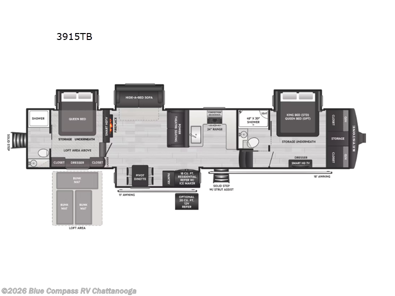 2026 Keystone Montana 3915TB - New Fifth Wheel For Sale by Blue Compass RV Chattanooga in Ringgold, Georgia features Slideout