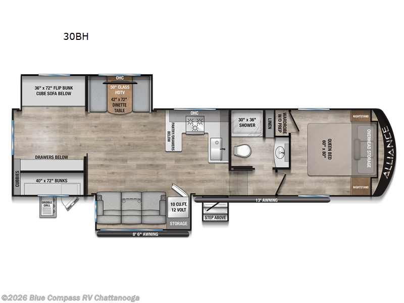 2026 Alliance RV Avenue All-Access 30BH - New Fifth Wheel For Sale by Blue Compass RV Chattanooga in Ringgold, Georgia features Slideout