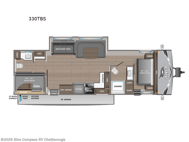 2026 Jayco Jay Flight SLX 330TBS - New Travel Trailer For Sale by Blue Compass RV Chattanooga in Ringgold, Georgia features Slideout