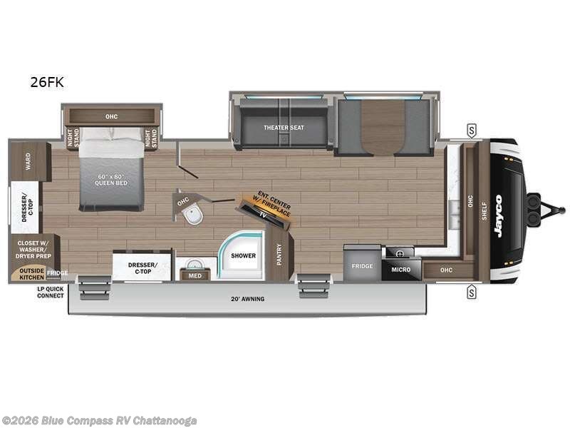 2026 Jayco Jay Feather 26FK - New Travel Trailer For Sale by Blue Compass RV Chattanooga in Ringgold, Georgia features Slideout