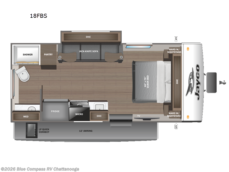 2026 Jayco Jay Feather Air 18FBS - New Travel Trailer For Sale by Blue Compass RV Chattanooga in Ringgold, Georgia features Slideout