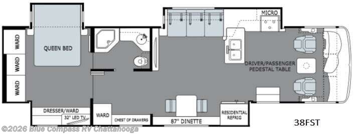 2016 Holiday Rambler Ambassador 38FST - Used Class A For Sale by Blue Compass RV Chattanooga in Ringgold, Georgia features Slideout