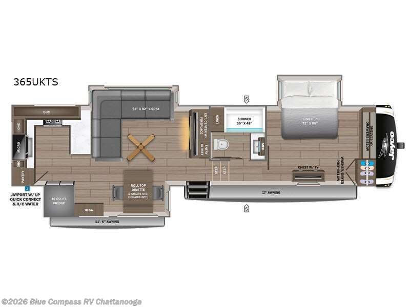 2026 Jayco Eagle 365UKTS - New Fifth Wheel For Sale by Blue Compass RV Chattanooga in Ringgold, Georgia features Slideout