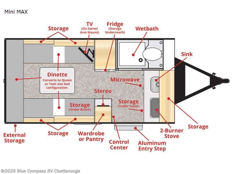 2022 Little Guy Trailers Mini Max Little Guy - Used Travel Trailer For Sale by Blue Compass RV Chattanooga in Ringgold, Georgia