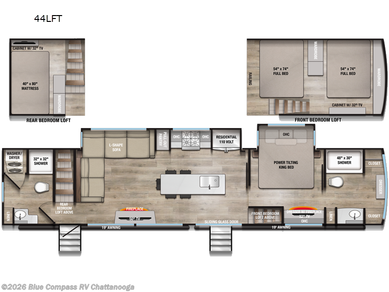 2026 Alliance RV Benchmark 44LFT - New Destination Trailer For Sale by Blue Compass RV Chattanooga in Ringgold, Georgia features Slideout