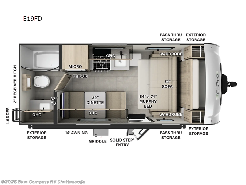 2025 Forest River Flagstaff E-Pro E19FD - New Travel Trailer For Sale by Blue Compass RV Chattanooga in Ringgold, Georgia