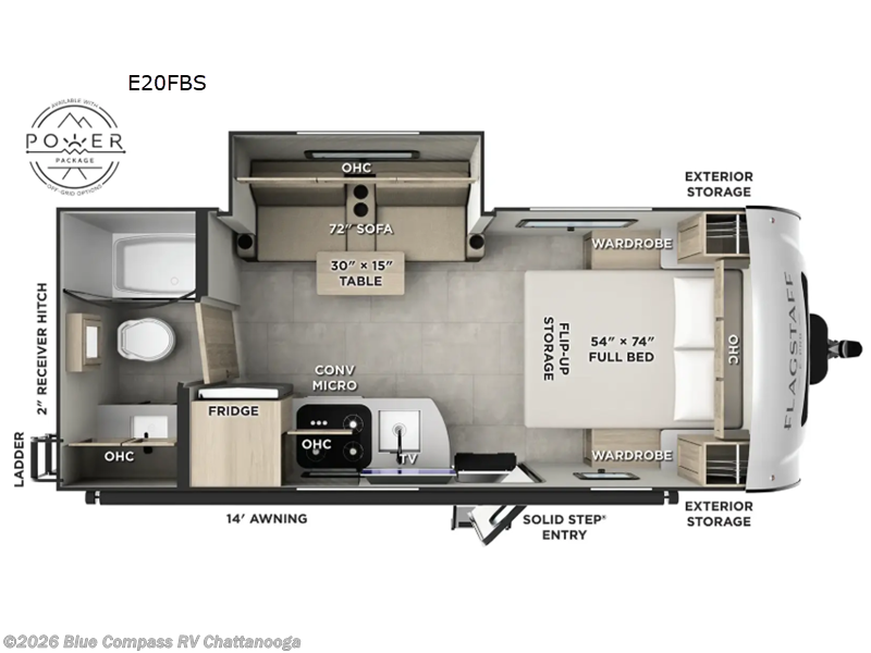 2026 Forest River Flagstaff E-Pro E20FBS - New Travel Trailer For Sale by Blue Compass RV Chattanooga in Ringgold, Georgia features Slideout