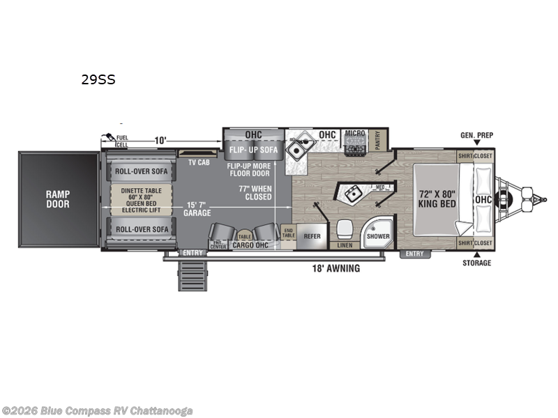 2023 Forest River Work and Play 29SS - Used Toy Hauler For Sale by Blue Compass RV Chattanooga in Ringgold, Georgia features Slideout