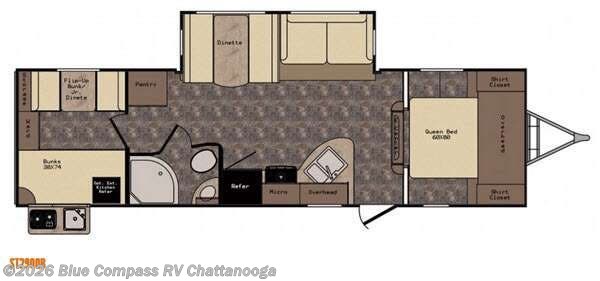 2017 CrossRoads Sunset Trail 299QB - Used Travel Trailer For Sale by Blue Compass RV Chattanooga in Ringgold, Georgia features Slideout