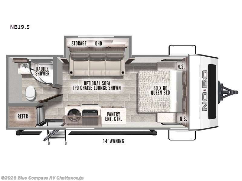 2022 Forest River No Boundaries NB19.5 - Used Travel Trailer For Sale by Blue Compass RV Chattanooga in Ringgold, Georgia features Slideout