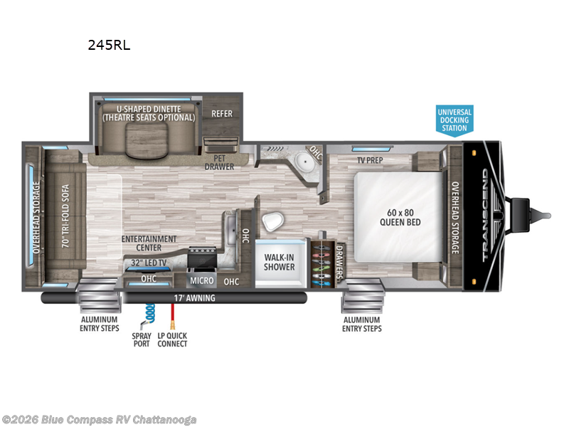 2023 Grand Design Transcend Xplor 245RL - Used Travel Trailer For Sale by Blue Compass RV Chattanooga in Ringgold, Georgia features Slideout