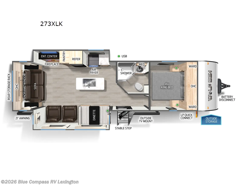 2025 Forest River Cherokee Wolf Den Black Label 273XLKBL - New Travel Trailer For Sale by Blue Compass RV Lexington in Georgetown, Kentucky features Slideout