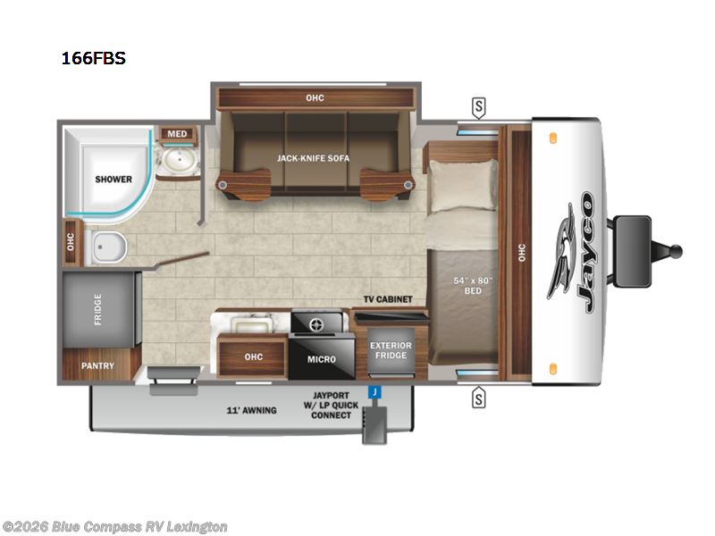 2022 Jayco Jay Feather Micro 166FBS - Used Travel Trailer For Sale by Blue Compass RV Lexington in Georgetown, Kentucky features Slideout