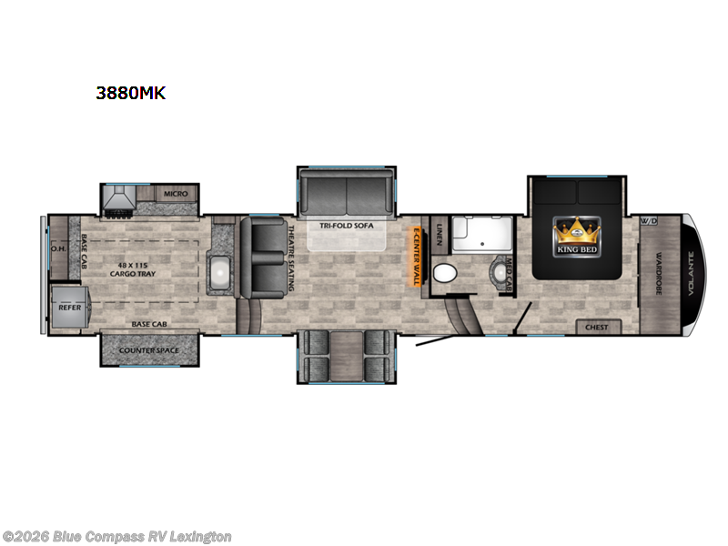 2021 CrossRoads Volante 3880MK - Used Fifth Wheel For Sale by Blue Compass RV Lexington in Georgetown, Kentucky features Slideout
