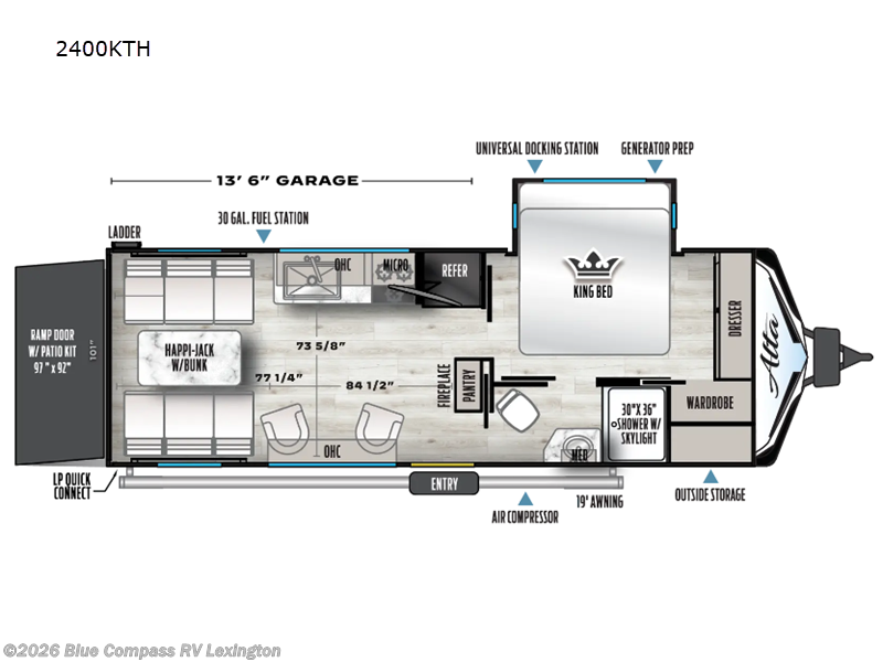 2024 East to West Alta 2400KTH - Used Toy Hauler For Sale by Blue Compass RV Lexington in Georgetown, Kentucky features Slideout