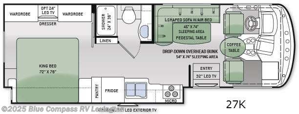 2015 Thor Motor Coach Hurricane 27k - Used Class A For Sale by Blue Compass RV Lexington in Georgetown, Kentucky features Slideout