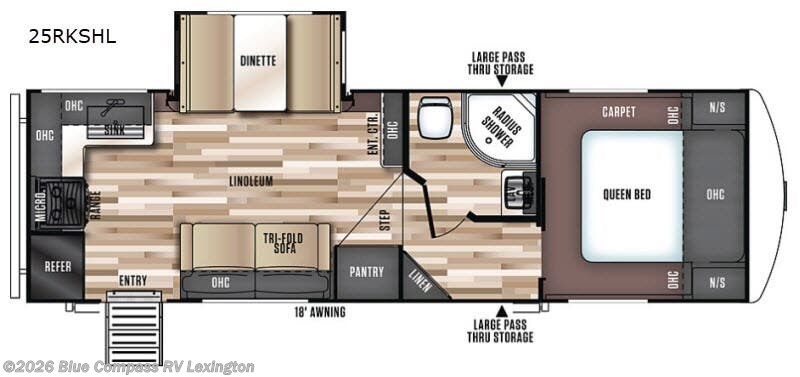2018 Forest River Salem Hemisphere Hyper-Lyte 25RKSHL - Used Fifth Wheel For Sale by Blue Compass RV Lexington in Georgetown, Kentucky features Slideout