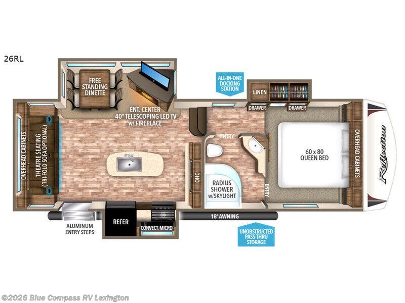 2017 Grand Design Reflection 26RL - Used Fifth Wheel For Sale by Blue Compass RV Lexington in Georgetown, Kentucky features Slideout