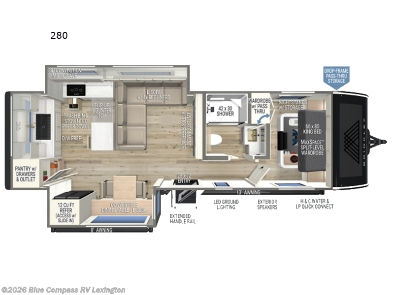 2026 Brinkley RV Model I 280 - New Travel Trailer For Sale by Blue Compass RV Lexington in Georgetown, Kentucky features Slideout