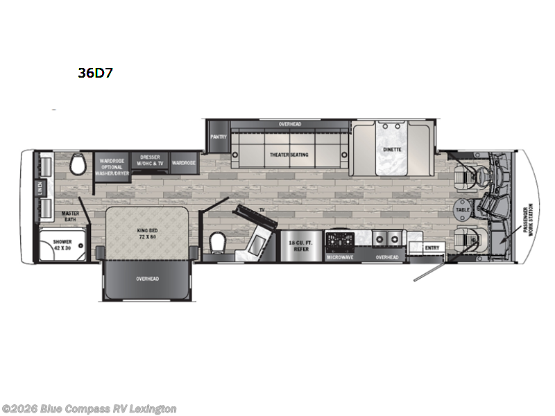 2021 Forest River Georgetown 36D7 - Used Class A For Sale by Blue Compass RV Lexington in Georgetown, Kentucky features Slideout