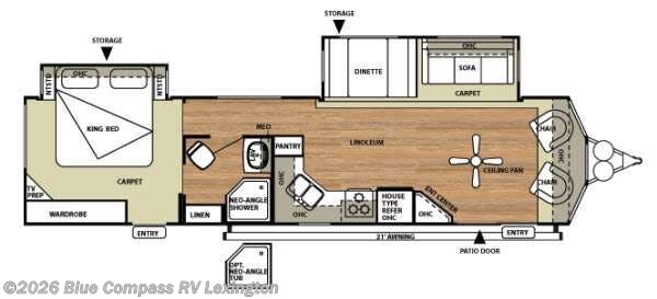 2014 Forest River Salem Villa Series 353FLFB Classic - Used Destination Trailer For Sale by Blue Compass RV Lexington in Georgetown, Kentucky features Slideout