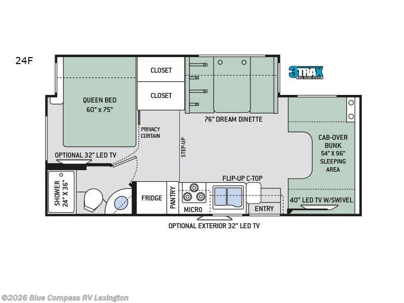 2017 Thor Motor Coach Four Winds 24F - Used Class C For Sale by Blue Compass RV Lexington in Georgetown, Kentucky features Slideout