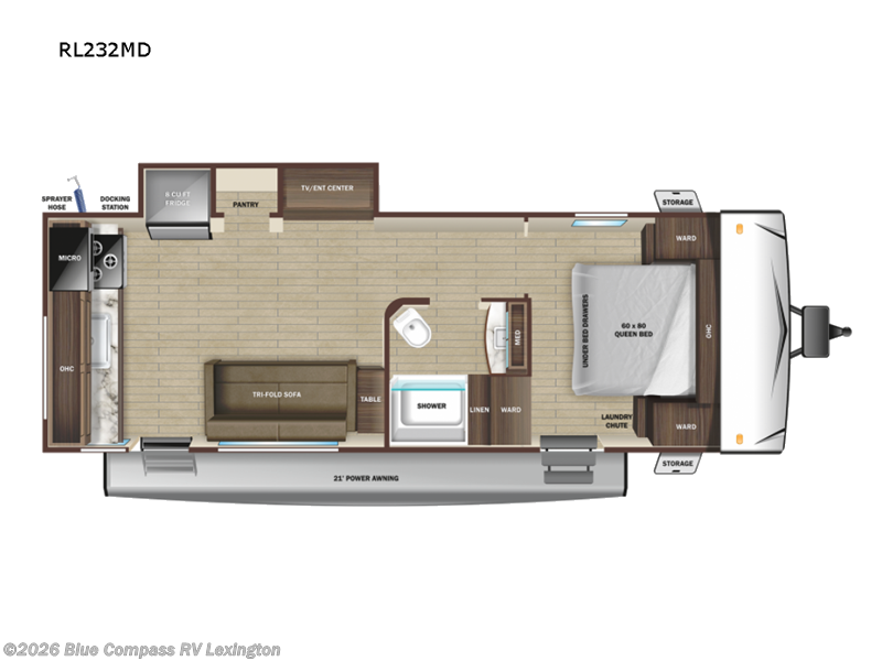 2022 Highland Ridge Range Lite RL232MD - Used Travel Trailer For Sale by Blue Compass RV Lexington in Georgetown, Kentucky features Slideout
