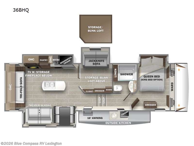 2021 Forest River Sabre 36BHQ - Used Fifth Wheel For Sale by Blue Compass RV Lexington in Georgetown, Kentucky features Slideout