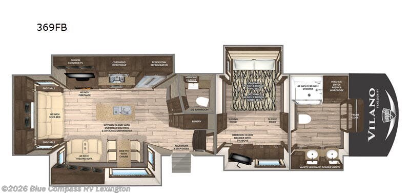 2019 Vanleigh Vilano 369FB - Used Fifth Wheel For Sale by Blue Compass RV Lexington in Georgetown, Kentucky features Slideout