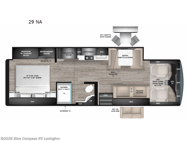 2027 Tiffin Open Road Allegro 29 NA - New Class A For Sale by Blue Compass RV Lexington in Georgetown, Kentucky features Slideout