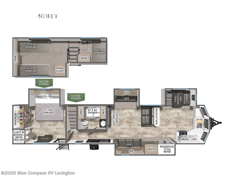 2026 Forest River Puma Vista 403LFT - New Destination Trailer For Sale by Blue Compass RV Lexington in Georgetown, Kentucky features Slideout