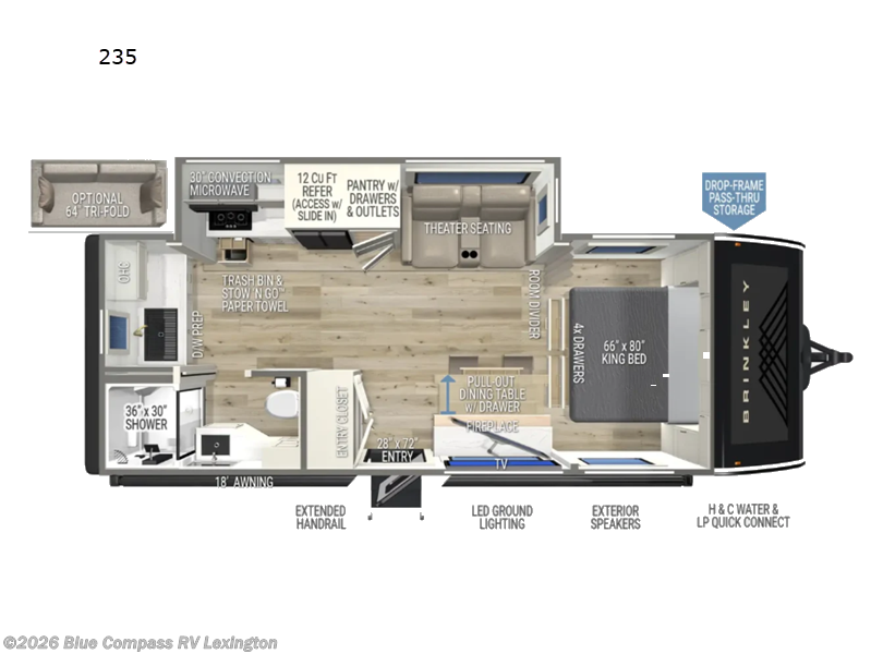2027 Brinkley RV Model I 235 - New Travel Trailer For Sale by Blue Compass RV Lexington in Georgetown, Kentucky features Slideout