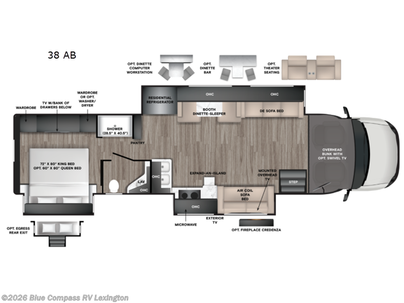 2027 Tiffin Allegro Bay 38 AB - New Super C For Sale by Blue Compass RV Lexington in Georgetown, Kentucky features Slideout