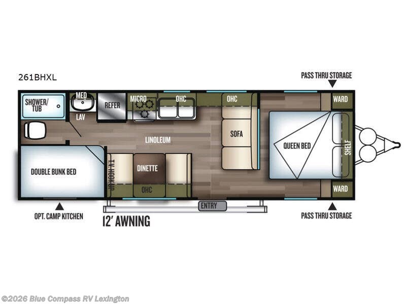 2018 Forest River Wildwood 261BHXL - Used Travel Trailer For Sale by Blue Compass RV Lexington in Georgetown, Kentucky