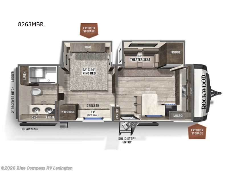 2022 Forest River Rockwood Signature Ultra Lite 8263MBR - Used Travel Trailer For Sale by Blue Compass RV Lexington in Georgetown, Kentucky features Slideout