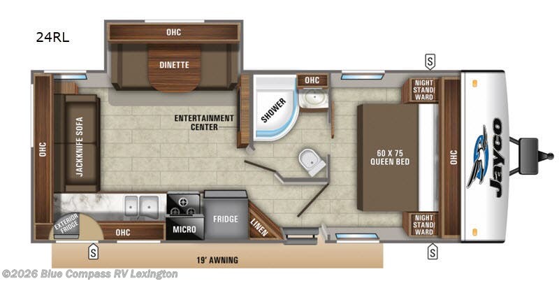 2019 Jayco Jay Feather 24RL - Used Travel Trailer For Sale by Blue Compass RV Lexington in Georgetown, Kentucky features Slideout
