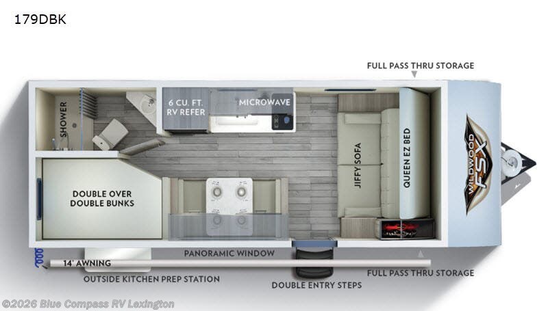 2019 Forest River Wildwood FSX 179DBK - Used Travel Trailer For Sale by Blue Compass RV Lexington in Georgetown, Kentucky