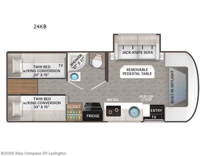 2025 Thor Motor Coach Gemini AWD 24KB - Used Class B+ For Sale by Blue Compass RV Lexington in Georgetown, Kentucky features Slideout