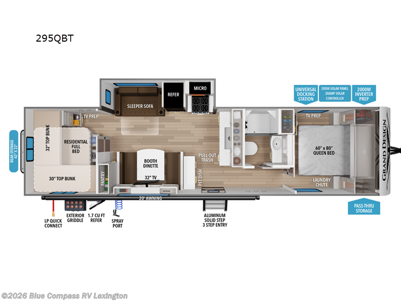 2026 Grand Design Transcend 295QBT - Used Travel Trailer For Sale by Blue Compass RV Lexington in Georgetown, Kentucky features Slideout