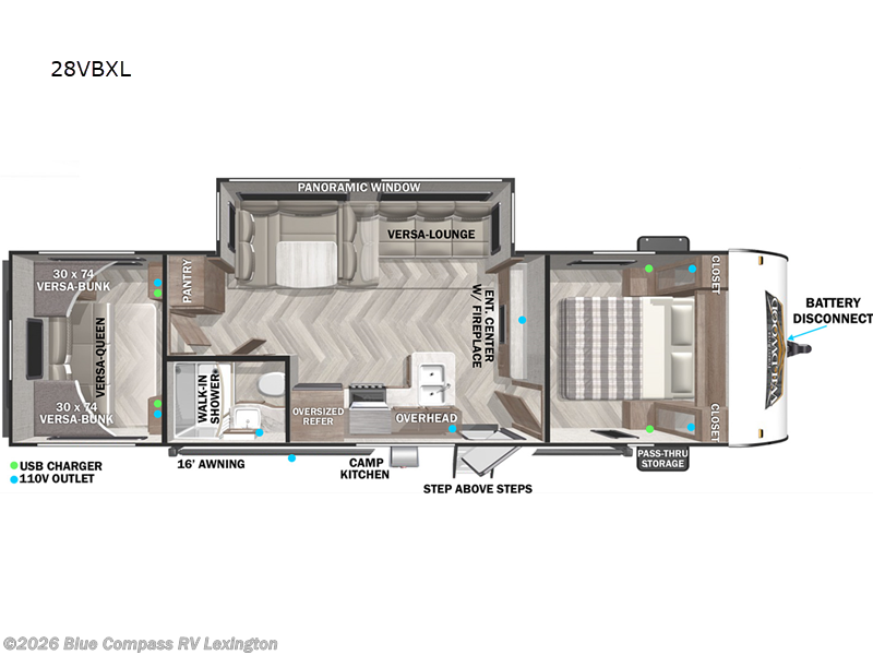 2022 Forest River Wildwood 28VBXL - Used Travel Trailer For Sale by Blue Compass RV Lexington in Georgetown, Kentucky features Slideout
