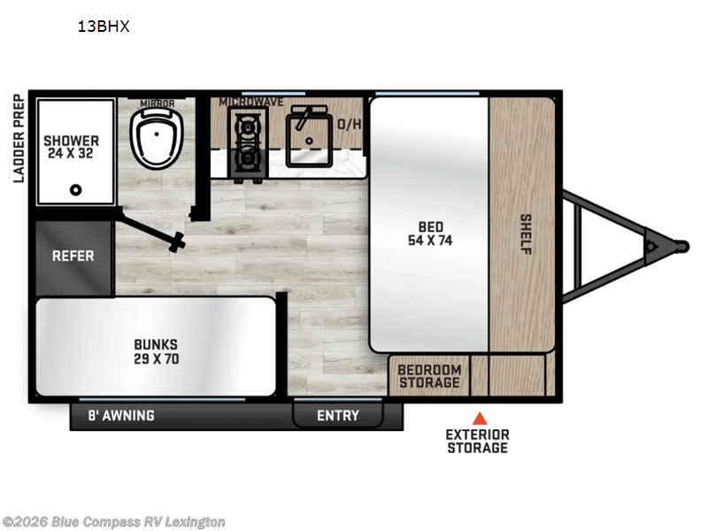 2026 Forest River Aurora Light 13BHX - Used Travel Trailer For Sale by Blue Compass RV Lexington in Georgetown, Kentucky